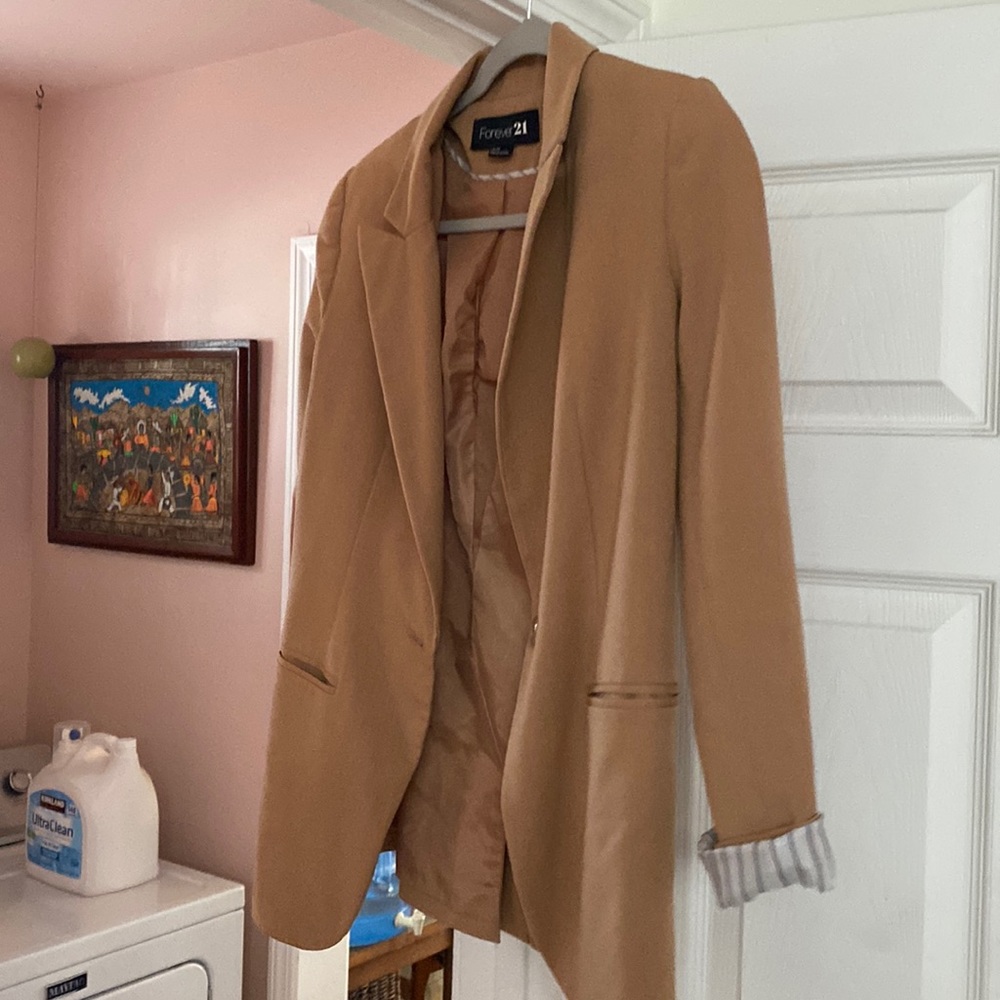 Tan Forever 21 Lined blazer
